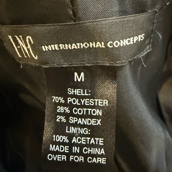 INC International Concepts Black Trench Coat - Picture 7 of 12